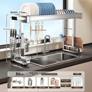 COOKER KING | Multifunctional Stainless Steel Kitchen Dish Rack