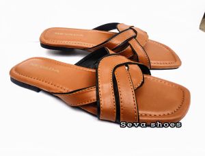 sandal selop two tone wanita / sandal flip flop anyam wanita