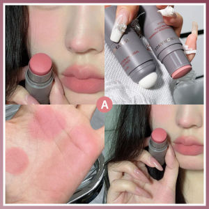 HERORANGE Dual-Ended 2 IN 1 Blush Stick Natural Radiance Blush On Blush Stick Cream Cheek Blush Contour Stick Natural Matte Powder Blusher Blush Stick Krim Matte Lip Cream -🌹Tamia