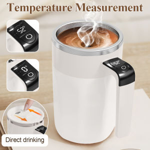 Self Stirring Mug Rechargeable Auto Magnetic Coffee Mug 400ML Waterproof Automatic Mixing Cup for Milk/Cocoa at Office/Kitchen