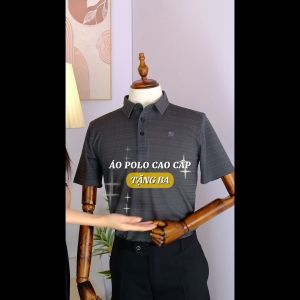 Áo thun nam trung niên Thái Khang chất liệu thun lạnh vân dệt Jacquard co giãn 4 chiều ATHUN10