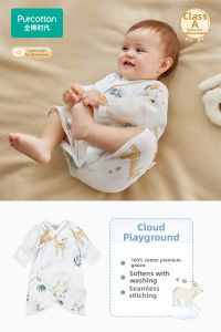 Purcotton | Cotton Infant Romper for Newborn Spring/Summer