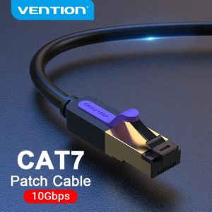 Vention Ethernet Cable Cat7 RJ45 connector Lan Cable STP Network Internet Patch Cord Cable for internet PC Router Laptop Cable Ethernet Cat6 Compatible Patch Cord Router