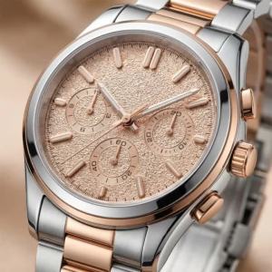 31mm No Logo Matte Sand Texture Watch Dial for VK63 Green Luminous for Quartz Movement Lume Hands Mod Parts Replacement DIY Set