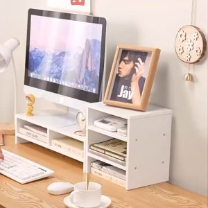 ขาตั้งจอคอม ชั้นวางคอม ที่วางจอคอมพิวเตอร์ ชั้นวางจอคอม ตู้เก็บของ ชั้นวาของ 3ชั้น 3สี