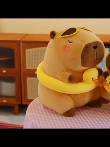 gấᴜ Bông Capybara mặc đồ đi biển Capybara phao vịt đeo kính Capybara áo hoa hàng QC K1T1