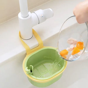 Openable Bottom Sink Hanging Drain Basket Separate Versatile Sink Storage Rack Press Dumping Waste Creative