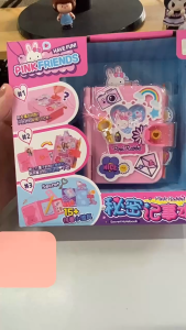 Secret Notebook Kids Girls Pink Rabbit Stationery Diary Lockable Mini Simulation Play House Toy Hadiah Kanak