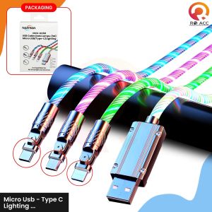 [RO ACC] NANVAN NVN-KD50 LAMPU KABEL DATA CHARGER CASAN MICRO USB / TYPE TIPE C FOR IPHONE FAST CHARGING ALL TIPE HP