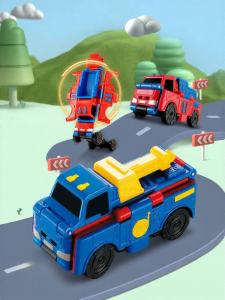 Transformable Childrens Toy Car Set with Engineering and Military Vehicles 1 to 2 AULDEY