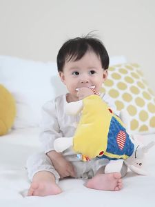 TEN-M JOURNEY Baby Soft Plush Toy with TPE Teether - Soothing & Safe for Newborns 0+ Months
