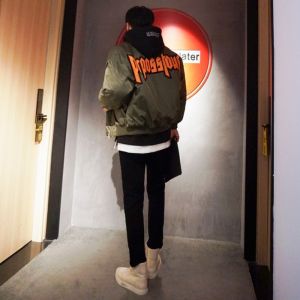 Korean Style Mens Baseball Jacket Youth Embroidered Cotton Sportswear Autumn Winter Outerwear Casual Sports Coat Top