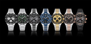 NAVIFORCE กันน้ำแนวธุรกิจนาฬิกาลำลองผู้ชายแฟชั่นโครโนกราฟดูด้วยปฏิทินสแตนเลสเรืองแสง