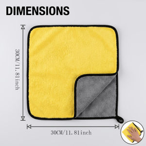 Microfiber Car Cleaning Towels Soft Quick Drying for Windows Mirrors Wiping Rags Double Layer Wash Cloth