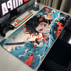 Bandai | Anime MousePad Gamer New Large Custom Kamado Tanjiro Mousepad D-demon Slayer Desk Mat Office Computer Accessories Mouse Mat