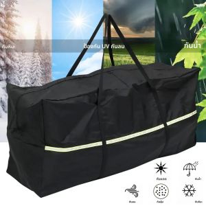 1/2 ชิ้นกระเป๋ากันน้ําขนาดใหญ่ความจุกันฝุ่นเฟอร์นิเจอร์ 210D Oxford ผ้าสวนเบาะซิปกระเป๋า