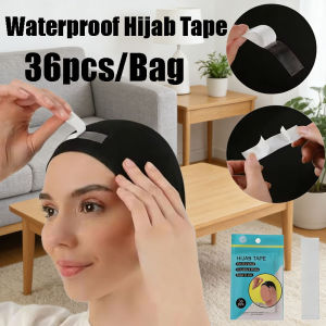 36pcs/bag Waterproof Hijab Tape Double Sided Invisible Adhesive Non Slip Portable Thin Strips for Scarf Muslim Women Fixing