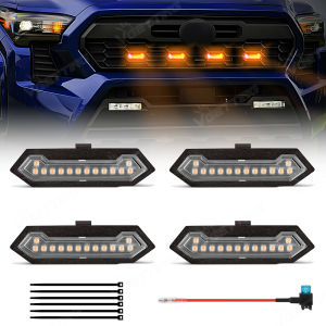 Đèn Cảnh Báo LED Lưới Tản Nhiệt Trước Toyota Tacoma TRD Sport 2024-2025 - Đèn Chạy Ban Ngày Màu Trắng Hổ Phách Xanh Đỏ - Phụ Kiện Ô Tô Của VGETTING