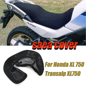 For Honda XL 750 Transalp XL750 Motorcycle Accessories Seat 3D Sunscreen Breathable Mesh Cushion Anti-Slip Seat Cover