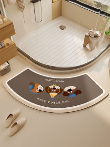 Thảm Phòng Tắm Bằng Bùn Giun Silicon Thảm Chống Trượt Thảm Hình Bán Nguyệt Thảm Chống Thấm Nước Thảm Phòng Tắm Thảm Phòng Tắm Chống Trượt