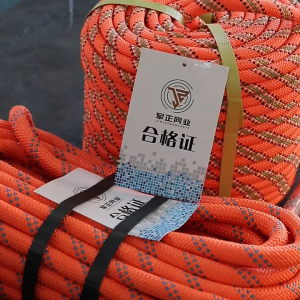 16mm*50/100m climbing rope/static rope/safety rescue rope/fire rope with 2 climbing buckles