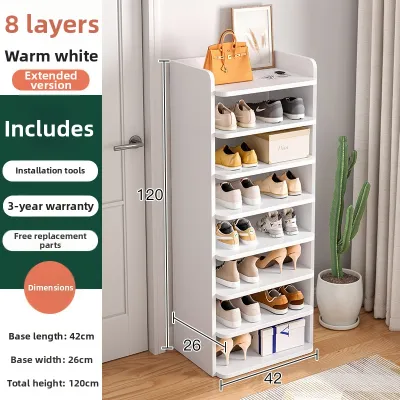 Stable and Easy-to-Assemble Slim Long Shoe Rack