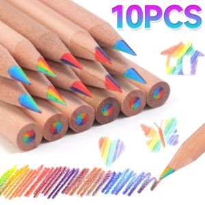 7 Colors Wooden Rainbow Core Colored Pencils Student School Graffiti Drawing Painting Pencils Multi color Pencils Kids Stationery