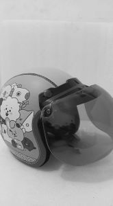 Helm Anak Retro Bogo Usia 2 Sampai 7 Tahun Motif Cewek Kaca Flat