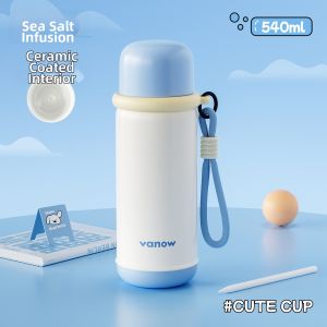 Vanow | Small Portable Thermos Mug Ceramic Lining