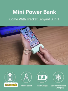 BEST SELLER Mini Power Bank Compact Size Powerful Charge Fast Charging Pocket Size Safe & Reliable Travel Friendly Built-in Battery Plug & Play Easy Use Lightweight Design Easy to Carry Anywhere RANDOM COLOR | Lightweight Emergency Backup