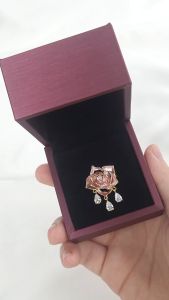 Sv Premium Flower Scarf Brooch Pin Tudung Juntai Crystal Kerongsang Shawl Bawal Muslimah Fashion Jewellery With Gift Box