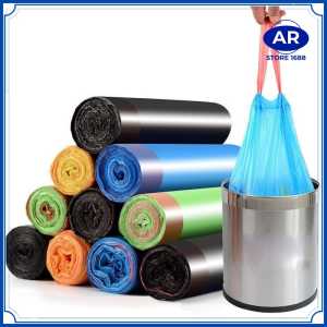 Kantong Sampah Tali isi 15 lembar 45x50cm plastik sampah gulung roll-[AR STORE 1688]