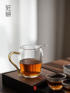 แก้วชาแบบหนาทนความร้อนสูง Banyi สำหรับตักชาแบบญี่ปุ่น ถ้วยชาแบบโปร่งใส ชุดเครื่องดื่มชา