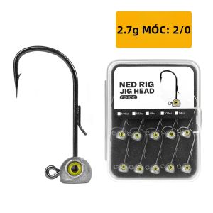 15 Móc Câu Jig Câu Cá 1.7g-7g Có Ngạnh Thép Carbon Cao Cấp Kèm Móc Giữ Mồi Hàn Cho Mồi Mềm Mồi Giun.