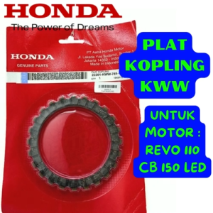PLAT KOPLING KODE-KWW ORIGINAL HONDA ASLI KAMPAS KOPLING REVO 110/CB150 LED KUALITAS ASLI ORI 100% .