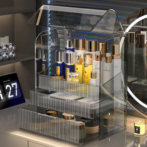 Transparent Makeup Box Cosmetic Box Makeup Tools Storage Drawer Organizer Desktop Rack Beauty Skin Care Jewelry Storage Box高端化妆收纳盒