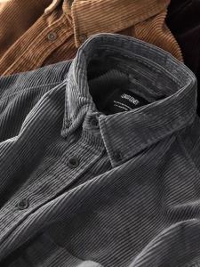 Export Mens Shirt Mens Shopping Mall Cut Label Big Brand American Retro Abrasion Resistant Classy Corduroy Long Sleeves Casual Shirt