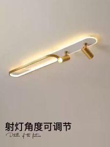 Modern Black Ceiling Light Fixture with Adjustable Spotlights For Bedroom Living Room