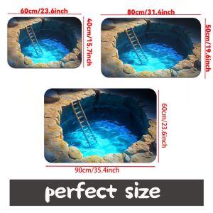 VIKAMA 3D Optical Illusion Doormat Suitable for Living Room Bedroom and Entryway Non-Slip Yoga Mat Camping and Picnic Use