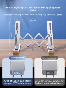 RQZN | Adjustable Laptop Stand with Cooling and Support Function 18 Inch