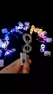 EOSM ไฟลวด​ LED​ ไฟประดับตกแต่ง​ ไฟติดกรอบรูป​ 3 เมตร​ กระพริบ​ได้​ ไฟประดับคริสต์มาส หลากสีกันน้ำ ​(ฟรี​‼️ถ่าน​กระดุม)​