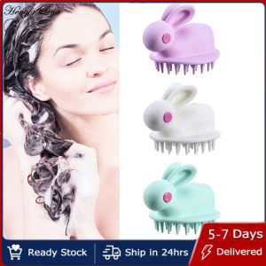 Hengfa LinaSilicone Scalp Massage Comb Cute Rabbit Shampoo Shower Gel Massage Brush Manual Hair Washing Comb Hair Care Massage Tools
