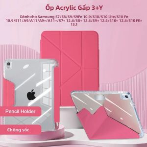 Ốp Lưng Samsung Galaxy Tab S11 S10 Lite S9 FE 10.9 S8 A9 A11 Plus 11 Inch Có Khe Đựng Bút Chống Sốc Chất Liệu Da PU Dành Cho Máy Tính Bảng 12.4 Inch