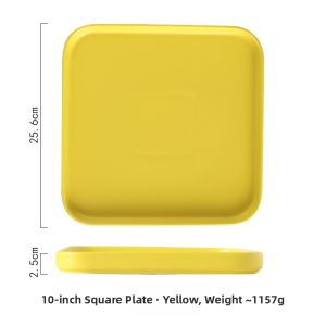 Matte Glaze Flat Dinner Plate for Steak and Dessert