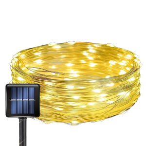 1pcs Solar LED String Lights Waterproof Outdoor Garden Fairy Solar Lights 8 Modes for Street Patio Balcony Tree Decor