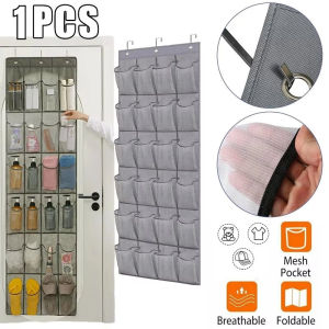 24/28 Pockets Shoe Organizer Rack Hanging Organizer Space Saver Hanging Over The Door Behind Closet Organizer Storage Hanger Bag