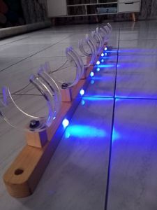 PAKET SET KANCO 7 AKRILIK + DUDUKAN LED BIRU PENGUMPUL IKAN