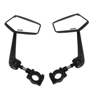 Universal Bike Handlebar Mirrors Motorcycle Rear View Mirror HD Wide Angle & 360° Rotating Back Sight Rearview Motorcycle Mirror