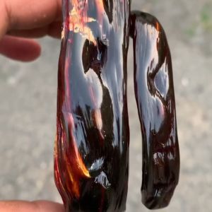 Gelang Akar Bahar Merah Kristal Tembus Cahaya Size Jempol