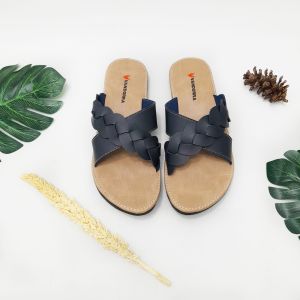 Sandal Selop Wanita Sol Karet Motif Kepang Cantik Vandorra